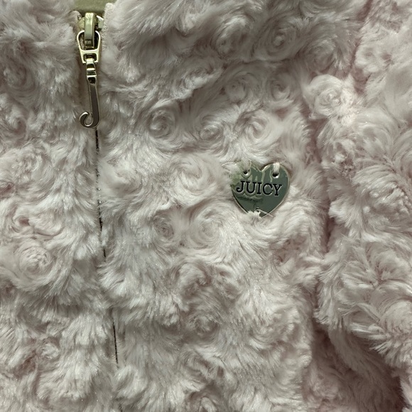 Juicy Couture Girls Rose Fluffy Jacket - Picture 3 of 4